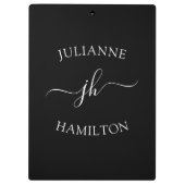 Porte-bloc Simple Black Custom Ajouter Votre Nom (Dos)