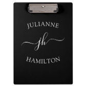 Porte-bloc Simple Black Custom Ajouter Votre Nom (Devant)