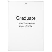 Porte-bloc simple diplôme minimal ajouter nom classe moderne (Dos)