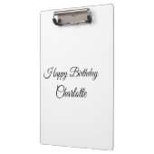 Porte-bloc SIMPLE MINIMAL.CUTIE AJOUTER NOM BÉBÉ joyeux anniv (Gauche)