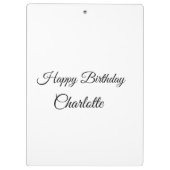 Porte-bloc SIMPLE MINIMAL.CUTIE AJOUTER NOM BÉBÉ joyeux anniv (Dos)