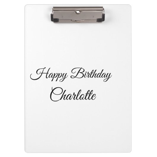Porte-bloc SIMPLE MINIMAL.CUTIE AJOUTER NOM BÉBÉ joyeux anniv (Devant)
