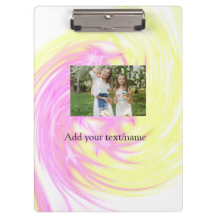 Porte-bloc Simple minimal jaune rose scintillement ajout phot