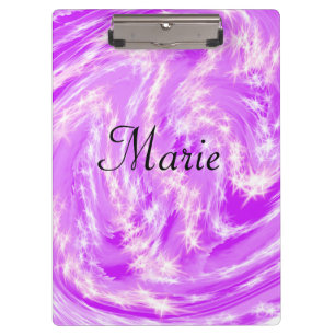 Porte-bloc simple minimal léger pastel rose ajoutez votre nom