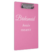 Porte-bloc Simple minimal pink bridesmaid add name year text  (Swatch)