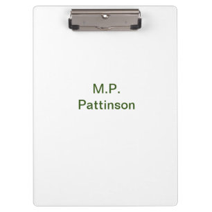 Porte-bloc Simple minimal vert ajoutez votre texte nom photo