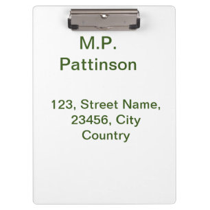 Porte-bloc Simple minimal vert ajoutez votre texte nom photo