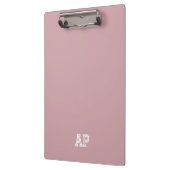 Porte-bloc Simple Moderne Pré-noms Monogramme Initiales Rose (Gauche)