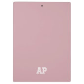Porte-bloc Simple Moderne Pré-noms Monogramme Initiales Rose (Dos)