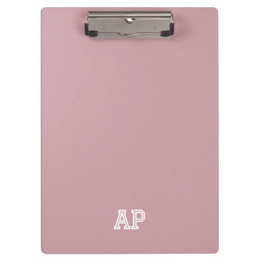 Porte-bloc Simple Moderne Pré-noms Monogramme Initiales Rose (Devant)