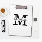 Porte-bloc Simple Monogram Name with Initial