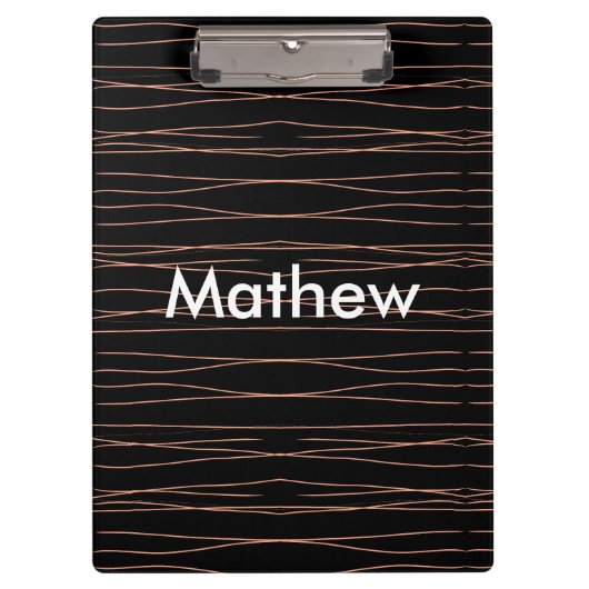 Porte-bloc Simple monogramme ajouter votre nom lettre man min (Devant)