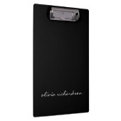 Porte-bloc Simple noir manuscrit moderne Nom du script propre (Swatch)
