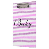 Porte-bloc simple rose pastel aquarelle ajouter votre nom per (Gauche)