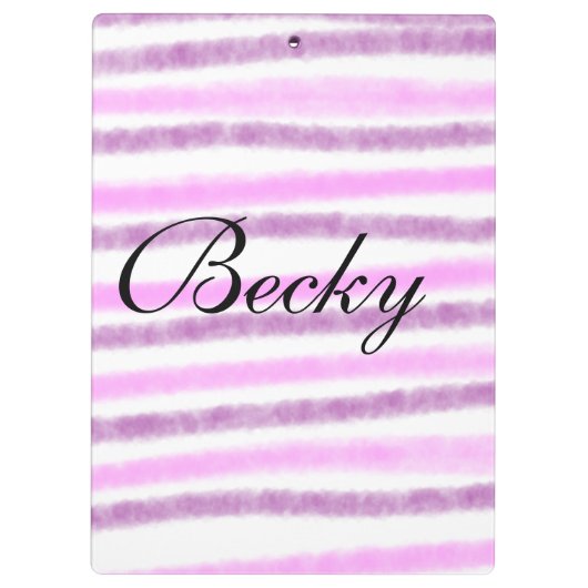 Porte-bloc simple rose pastel aquarelle ajouter votre nom per (Dos)