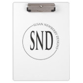 Porte-bloc Simple Round Custom Logo Business (Devant)