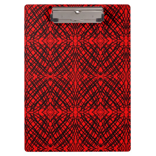 Porte-bloc Simple Scribble | Carreaux miroir | Rouge | (Devant)