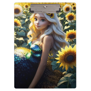 Porte-bloc "Sirène de tournesol : floraison dans l'iridescenc