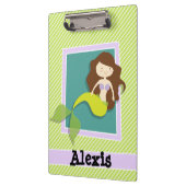 Porte-bloc Sirène; Graines de chaux vert et blanc (Gauche)