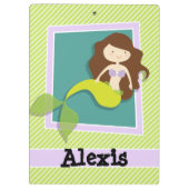 Porte-bloc Sirène; Graines de chaux vert et blanc (Dos)