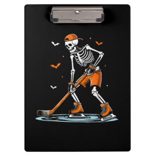 Porte-bloc Skeleton Hockey sur glace Halloween garçons Drôle