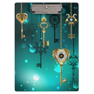 Porte-bloc Skeleton Keys on Green Background