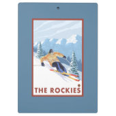 Porte-bloc Skieur de neige de Downhhill - les Rocheuses (Dos)