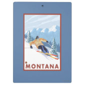 Porte-bloc Skieur de neige de Downhhill - Montana (Dos)