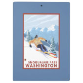 Porte-bloc Skieur de neige de Downhhill - passage de (Dos)