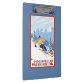 Porte-bloc Skieur de neige de Downhhill - passage de (Swatch)