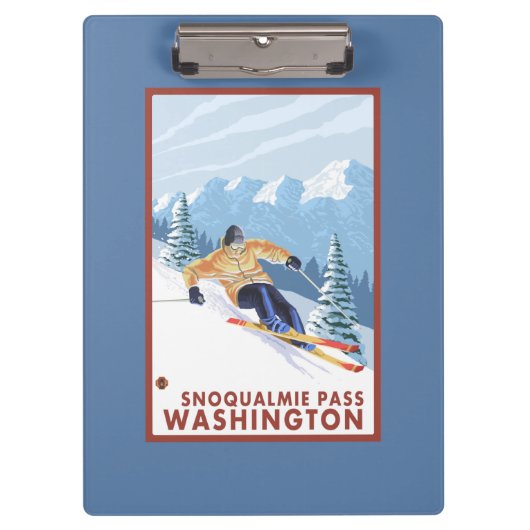 Porte-bloc Skieur de neige de Downhhill - passage de (Devant)