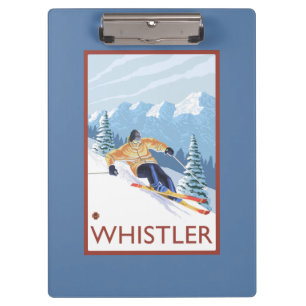 Porte-bloc Skieur de neige de Downhhill - Whistler, AVANT