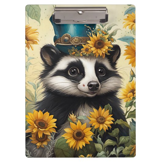 Porte-bloc Skunk avec tournesol (Devant)