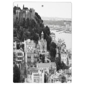 Porte-bloc Skyline noir et blanc Lisbonne Portugal (Dos)