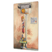 Porte-bloc Slam Dunk sur le plateau de basket par Jay Throckm (Gauche)