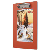 Porte-bloc Sledding et skier à l'affiche de VOSGES (Gauche)