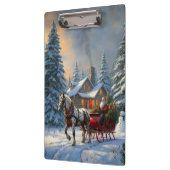 Porte-bloc Sleigh Père Noël à cheval de Noël (Gauche)