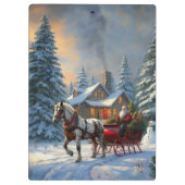 Porte-bloc Sleigh Père Noël à cheval de Noël (Dos)