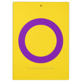 Porte-bloc SlipperyJoe's Intersex orgueil drapeau jaune fond (Dos)