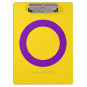 Porte-bloc SlipperyJoe's Intersex orgueil drapeau jaune fond (Devant)