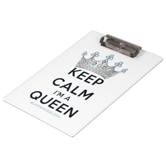 Porte-bloc SlipperyJoe's Keep Calm Queen couronne joyaux a (Incliné)
