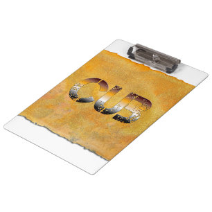 Porte-bloc SlipperyJoe's petit ours mots or brun brun blanc