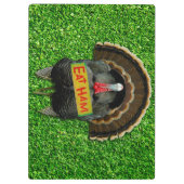 Porte-bloc SlipperyJoe's Thanksgiving turkey grass manger du  (Dos)