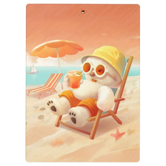 Porte-bloc Smile Dog - Mode Plage Activé (Dos)