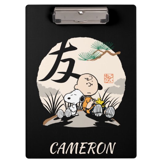 Porte-bloc Snoopy, Charlie Brown et Woodstock - Ami (Devant)