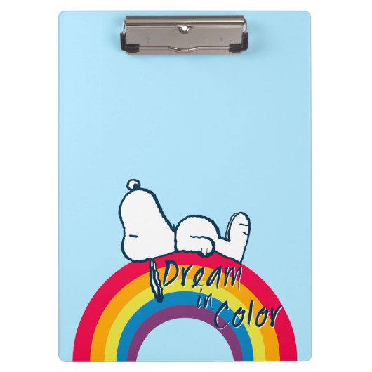 Porte-bloc Snoopy | Rêver en couleur arc-en-ciel (Devant)