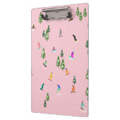 Porte-bloc Snowboarders rose Illustration du snowboard (Gauche)