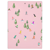Porte-bloc Snowboarders rose Illustration du snowboard (Dos)