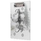 Porte-bloc Snowfall Snowflakes Noël noir blanc sketch (Gauche)