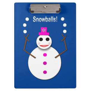 Porte-bloc Snowlady de Noël Jongler boules de neige amusant